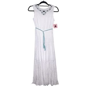 NWT Amy’s Closet White Bohemian Style Long Dress